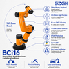 SZGH-BCi16 | 16 kg hamkorlikdagi robot — &plusmn;0,03 mm yuqori aniqlik, og‘ir yuk, xavfsizlik panjarasi yo‘q