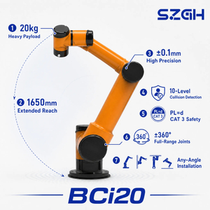SZGH-BCi20 | 20 kg İşbirliği Robotu — 1.650 mm Erişim, Amiral Gemisi Ağır Cobot, G&uuml;venlik &Ccedil;iti Yok
